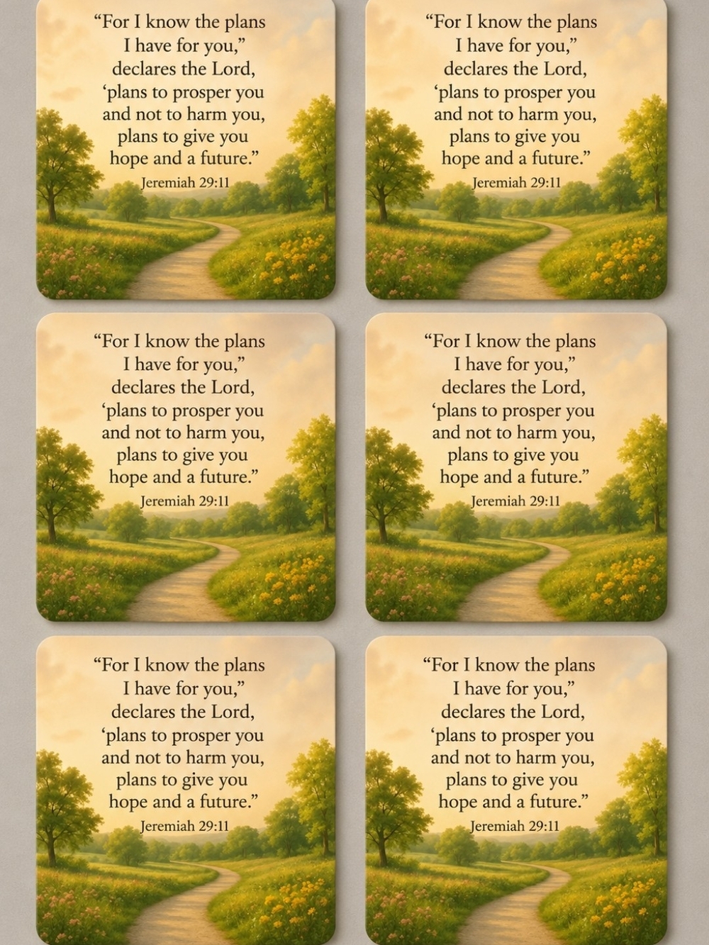 Refrigerator Magnets Inspirational Jeremiah 29:11 — Scenic Path with Scripture